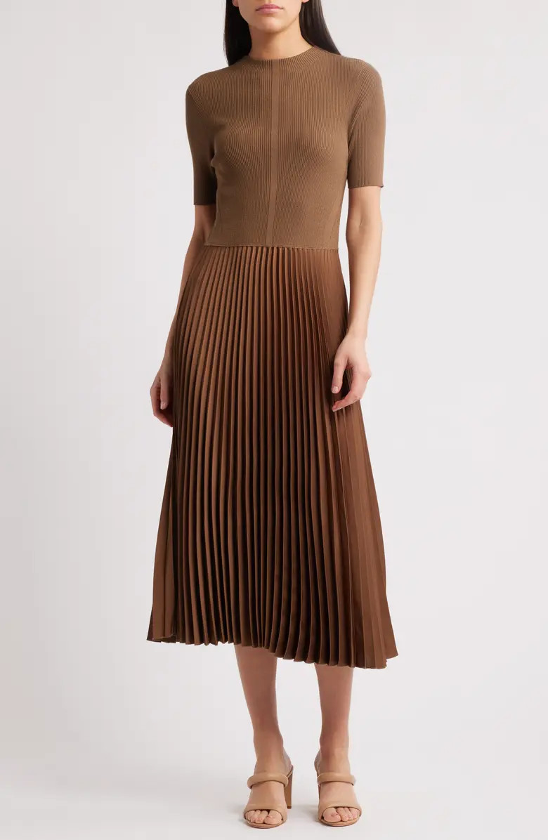 Faddrid Sweater Dress with Plissé Skirt | Nordstrom