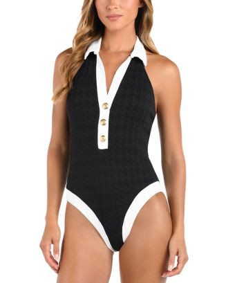Natalya Collared One Piece | Bloomingdale's (US)