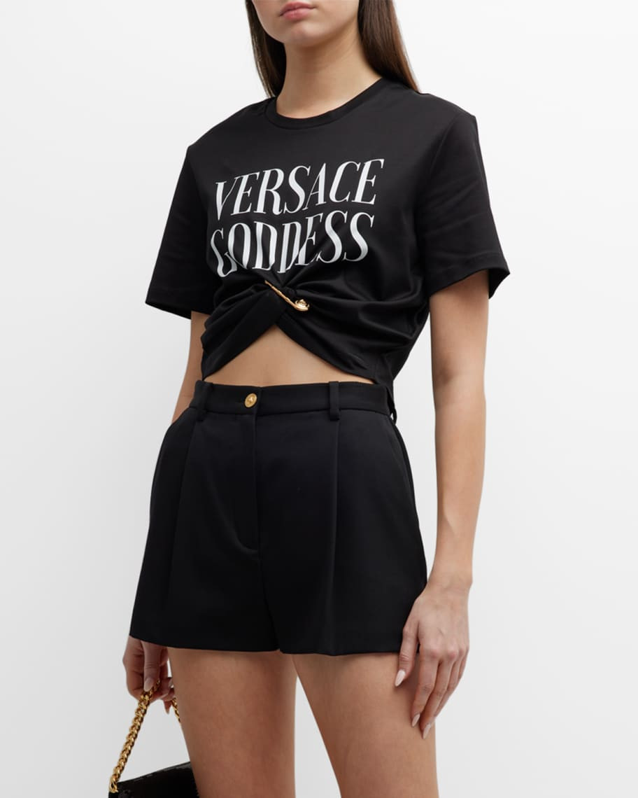 Goddess Printed T-Shirt w/ Pin Detail | Neiman Marcus