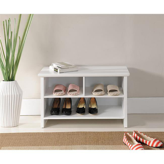 KB  18 x 30 x 14 in. Shoe Bench - White | Walmart (US)