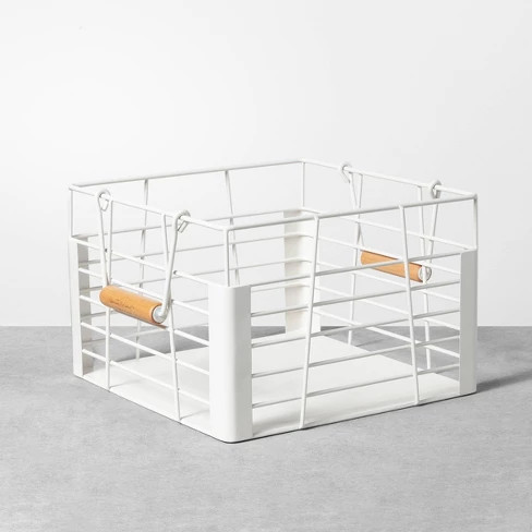 Metal Wire Storage Basket Sour Cream - Hearth & Hand™ with Magnolia | Target