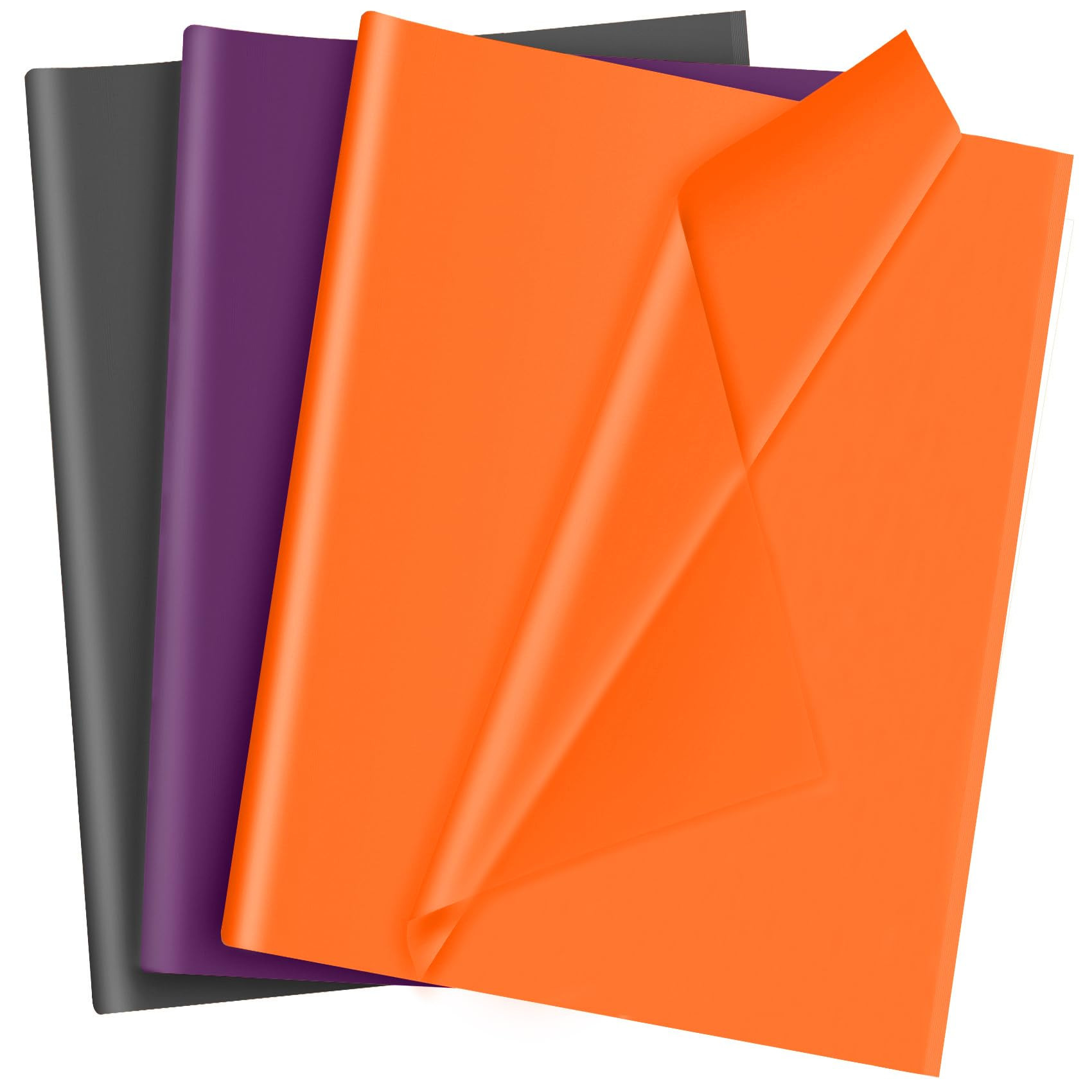 30 Sheets Black Orange Purple Tissue Paper for Packaging Gift Bags Decoration, Gift Wrap Tissue P... | Amazon (US)