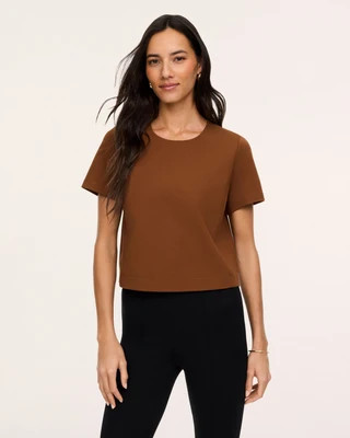 SPANX® Ponte Crewneck Cropped Tee | Spanx