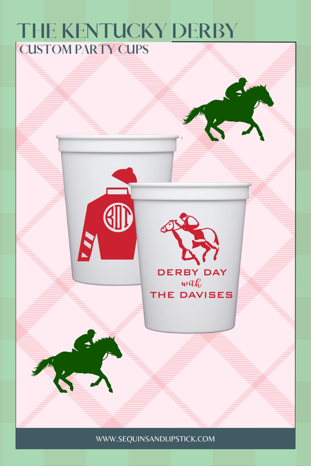 Host a stylish Derby Day celebration with personalized Kentucky Derby cups. Perfect for mint juleps, race day parties, and Southern spring entertaining. Custom jockey silks, names, and event details available. 

 #LTKGiftGuide #LTKHoliday #LTKSeasonal