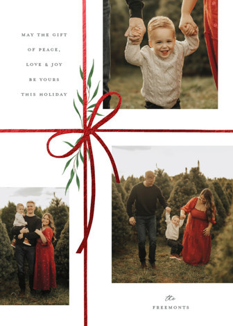 "Holiday Gifts" - Customizable Foil-pressed Holiday Cards in White by Susan Zinader. | Minted