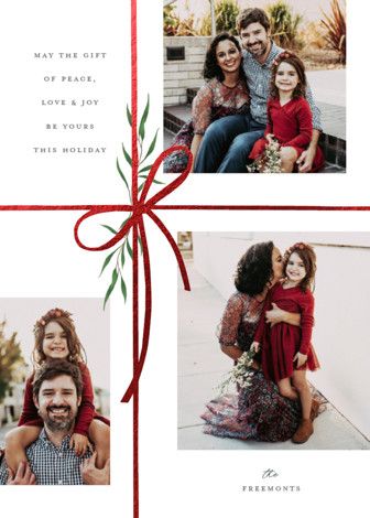 "Holiday Gifts" - Customizable Foil-pressed Holiday Cards in White by Susan Zinader. | Minted