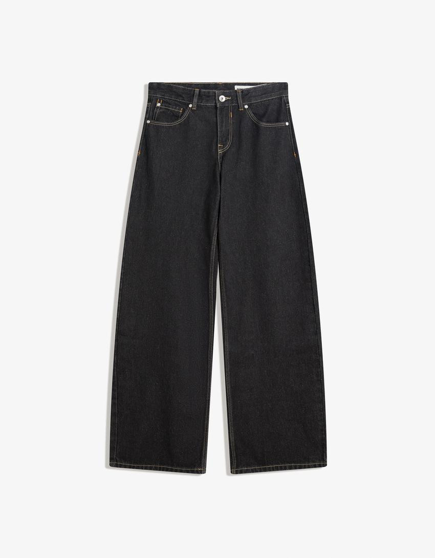 Low-rise boyfriend jeans - Trousers - Women | Bershka UK