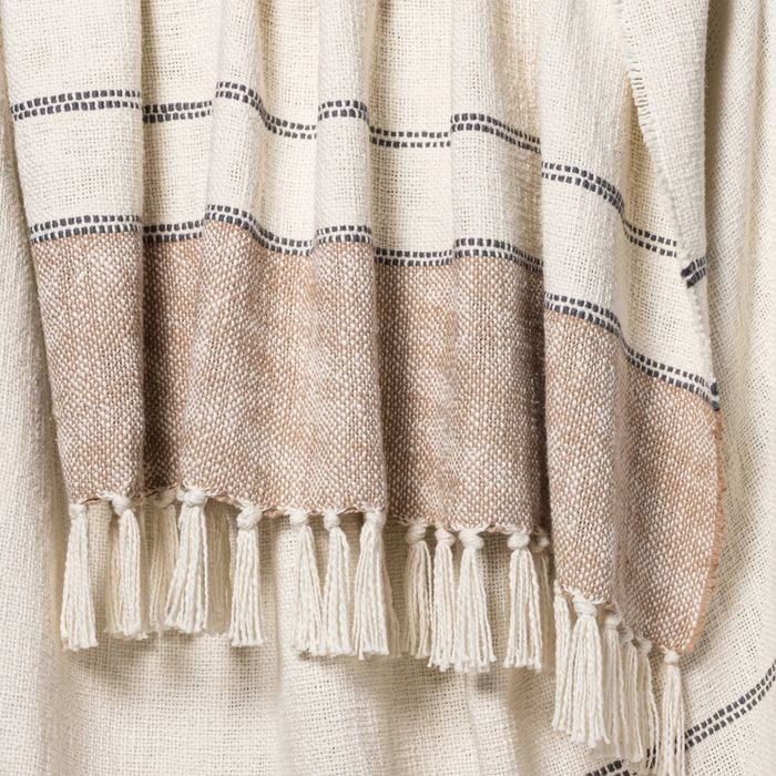 50"x60" Border Striped Cotton Throw Blanket - Threshold™ | Target