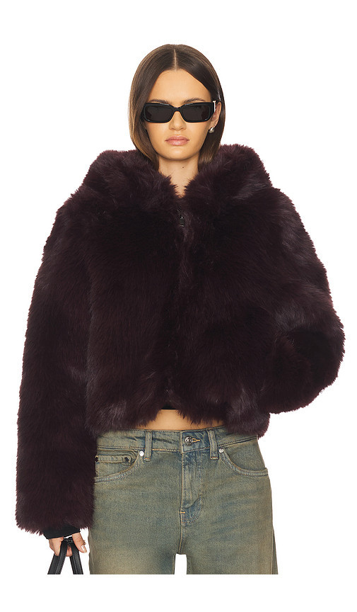 Free People Louder Please Faux Fur Jacket in Purple. Taglia S. Also in M, XL, XS. | Revolve Clothing (Global)