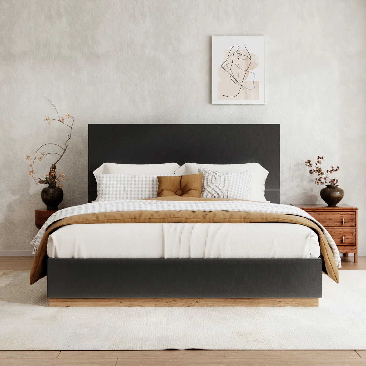 Haden Upholstered Platform Bed Frame | Wayfair North America
