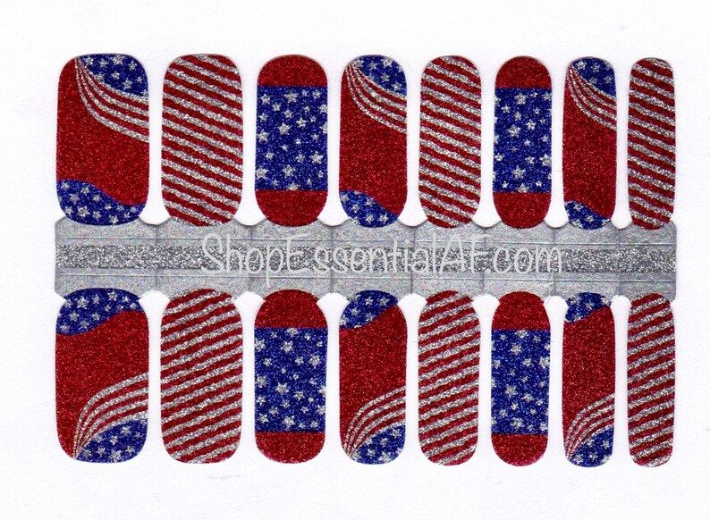 Spangled Banner / Nail Stickers / Nail Decals / Nail Strips | Etsy (US)