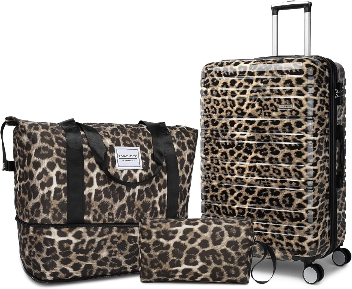 LARVENDER Luggage Sets 3 Piece, Hardside 20 IN Carry on Luggage Airline Approved PC+ABS Suitcase ... | Amazon (US)