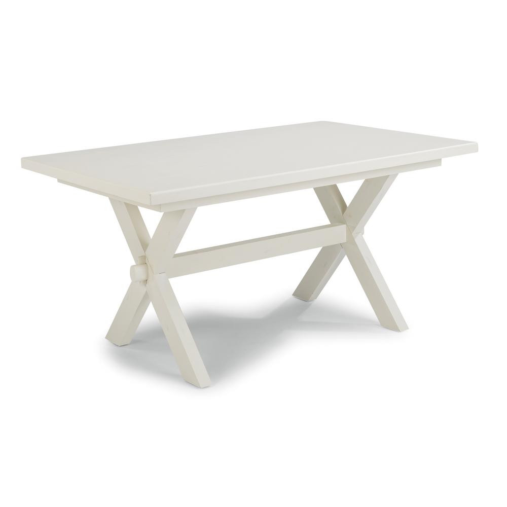 HOMESTYLES Seaside Lodge White Dining Table, Off White | The Home Depot