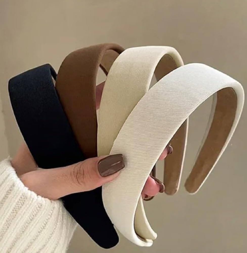 Headbands for Women Non Slip Trendy Headbands for Women’s Hair 1 inch Wide Cute Headband for Gi... | Amazon (US)