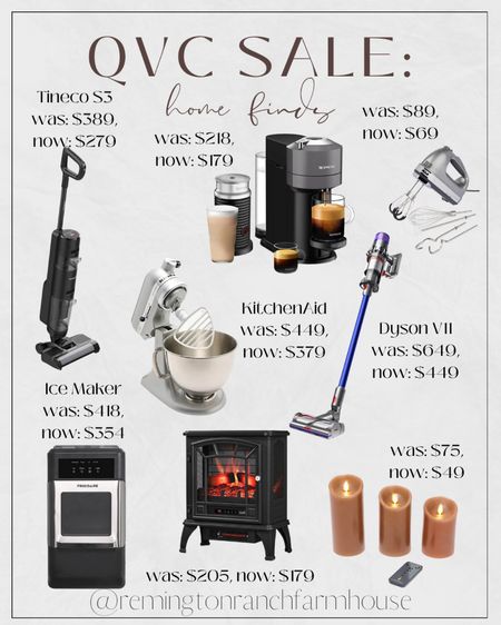 QVC Sale Home Finds - Tineco on sale - Dyson on sale - Nespresso on sale - KitchenAid on Sale - ice maker on sale 

#LTKCyberWeek #LTKhome #LTKsalealert