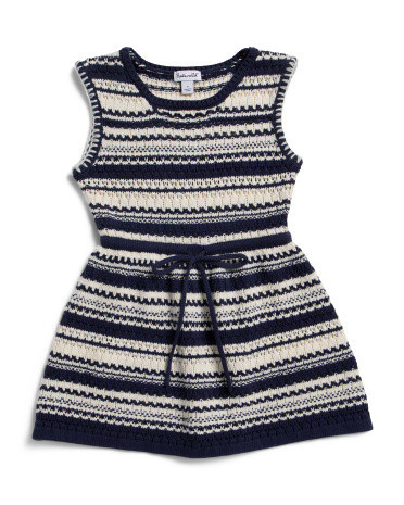 Toddler Girls Striped Sweater Dress, Cotton/Acrylic | TJ Maxx