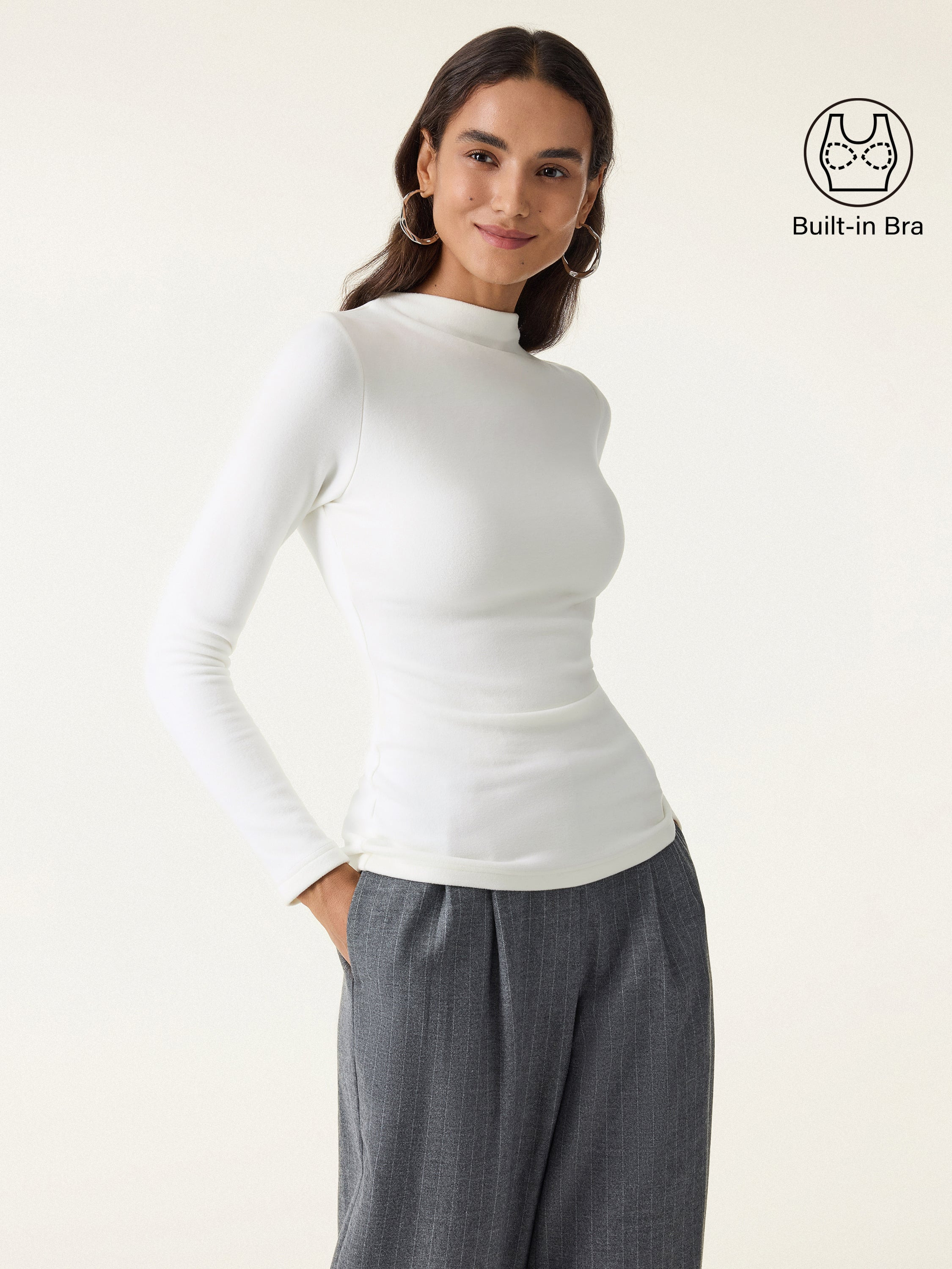 MaxWarm Brushed Mockneck Long Sleeve Brami | OGLmove