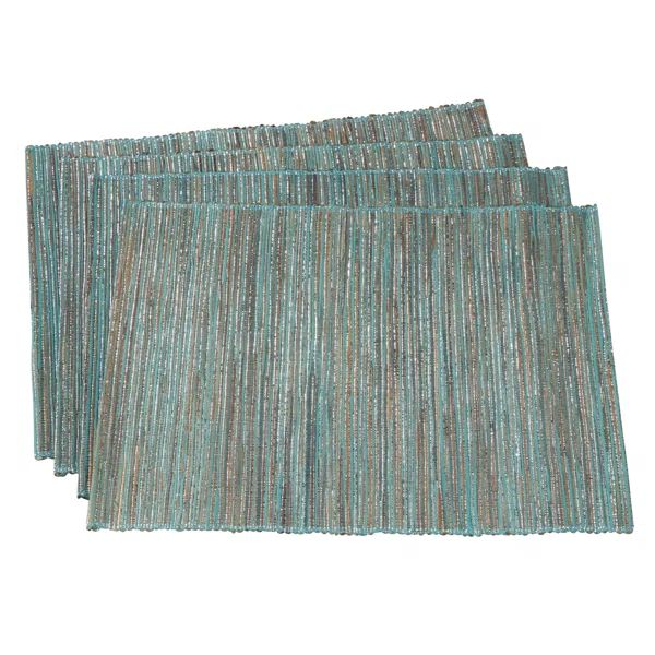 Bevis Water Hyacinth Striped Rectangular Placemat (Set of 4) | Wayfair North America