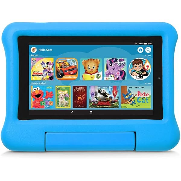 Fire 7 Kids Tablet, 7" Display, ages 3-7, 16 GB, Blue Kid-Proof Case | Amazon (US)