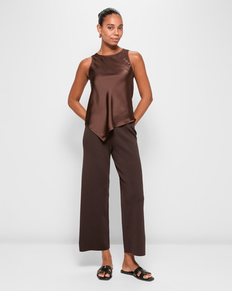 Crepe Knit Pants - Preview - Bitter Chocolate | Target AU
