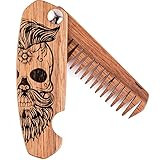Enjoy The Wood Beard Comb for Men, Folding Pocket Beard Accessories for Men, Engraved Walnut Wood... | Amazon (US)