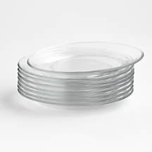Moderno Glass Salad Plates, Set of 8 + Reviews | Crate & Barrel | Crate & Barrel
