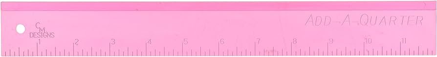 Ruler 12" Add-A-Quarter Pink CMDsnsRuler12AddAQuarterPink | Amazon (US)