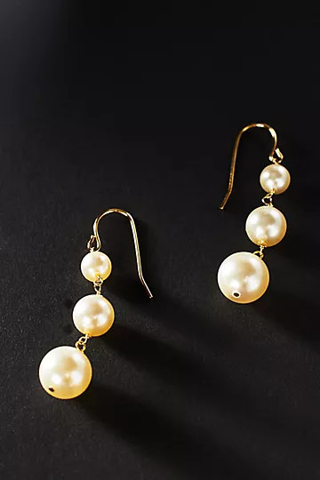 Crystalline Pearl Drop Earrings | Anthropologie (US)