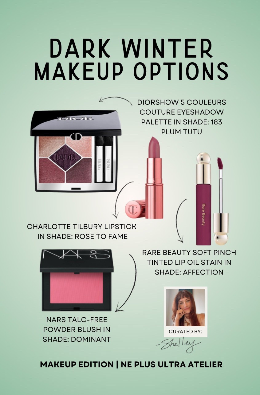 Dark Winter Makeup Options. 

Tap to shop my favorite cosmetics! 

📍 Follow Ne Plus Ultra Atelier on Substack, Pinterest, and TikTok!

#LTKSeasonal #LTKBeauty