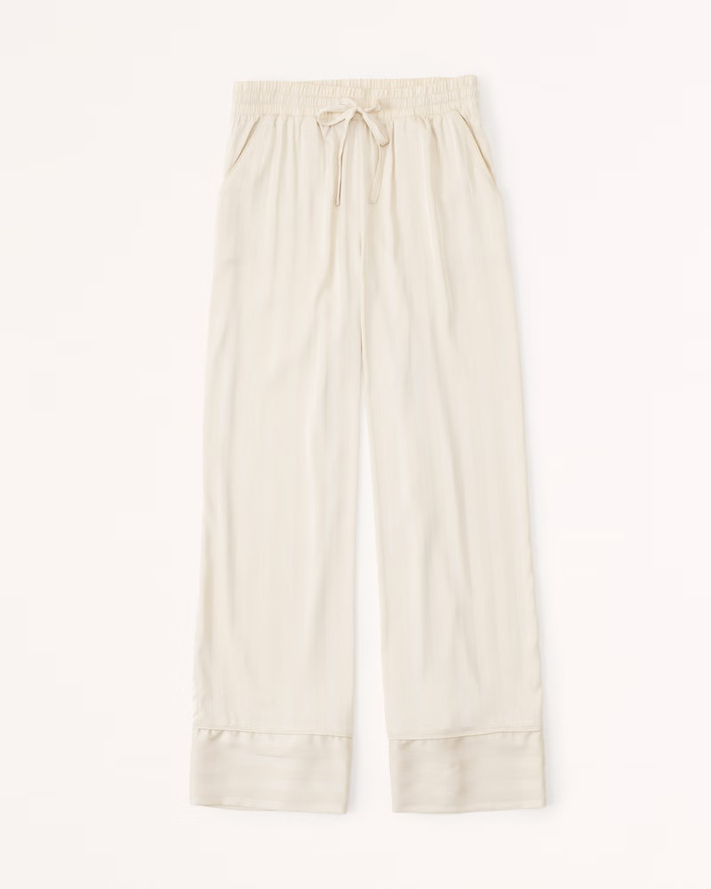 Women's Satin Jacquard Sleep Pant | Women's Intimates & Sleepwear | Abercrombie.com | Abercrombie & Fitch (US)