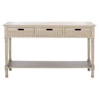 SAFAVIEH Landers 47.3 in. Taupe 3-Drawer Console Table CNS5711D - The Home Depot | The Home Depot