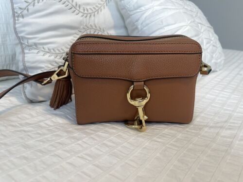 Rebecca Minkoff Camera Bag. Brown. Gold Hard wear. Small. Cute. Everyday Bag. | eBay AU