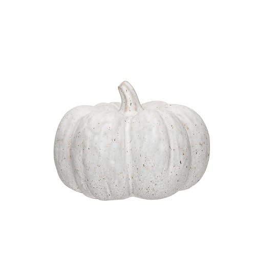Creative Co-Op Stoneware Pumpkin Decor with Reactive Glaze, Cream | Amazon (US)