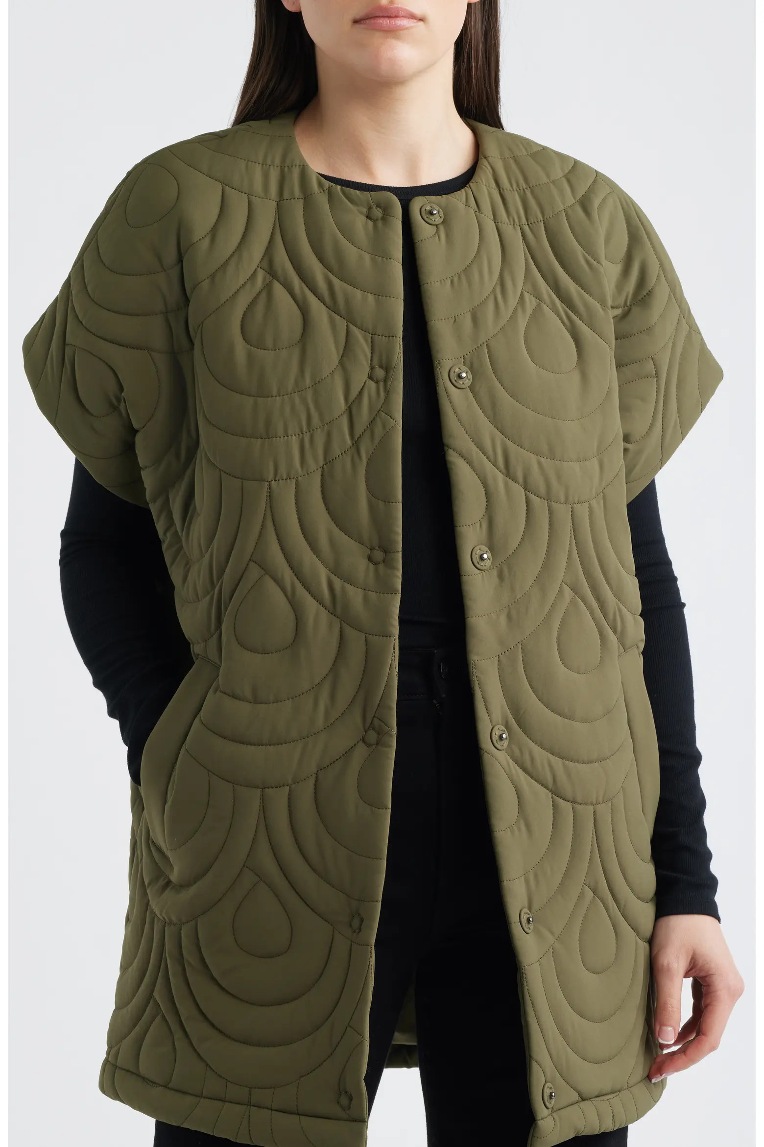Ilse Jacobsen Blossom Short Sleeve Quilted Cape (Women) | Nordstrom | Nordstrom