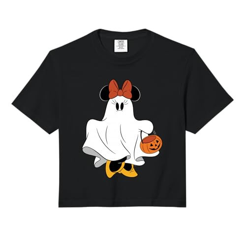 Disney Halloween Minnie Mouse Ghost Costume Trick-or-Treat Comfort Colors Crop Top | Amazon (US)
