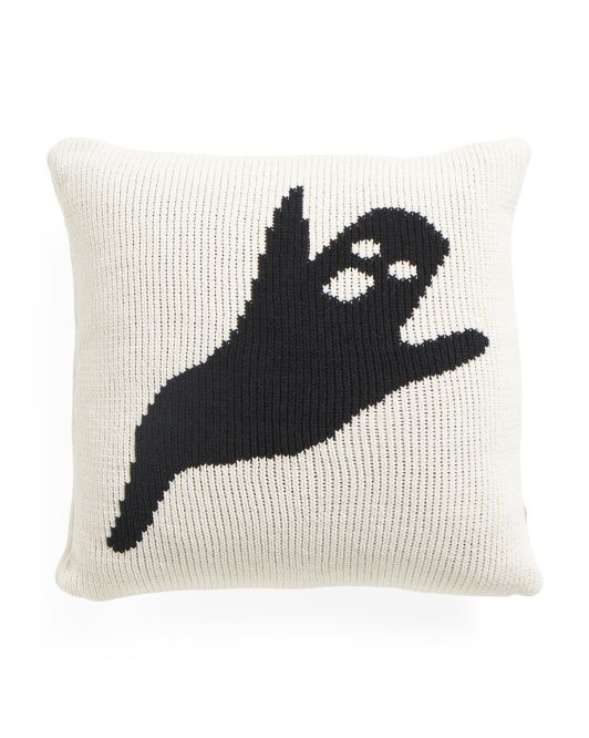 18x18 Knitted Ghost Pillow | TJ Maxx