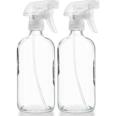 Glass Spray Bottle - Empty Refillable 16 oz Container is Great for Essential Oils, Cleaning Products | Amazon (US)