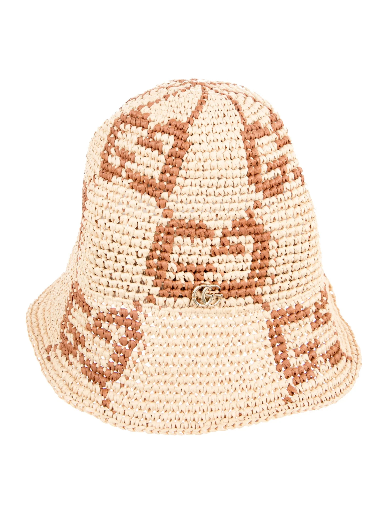 Gucci Pattern Print Straw Bucket Hat - Neutrals Hats, Accessories - GUC2049385 | The RealReal | The RealReal