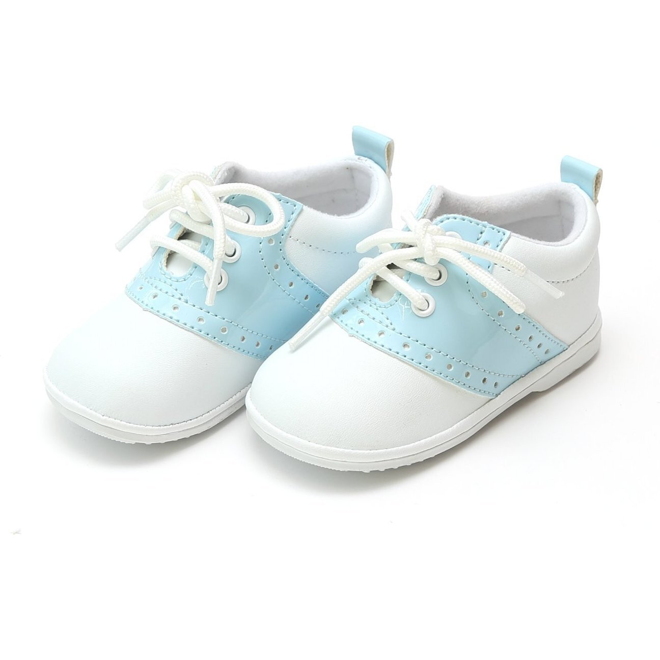 Baby Austin Leather Saddle Oxford Shoe, White | Maisonette