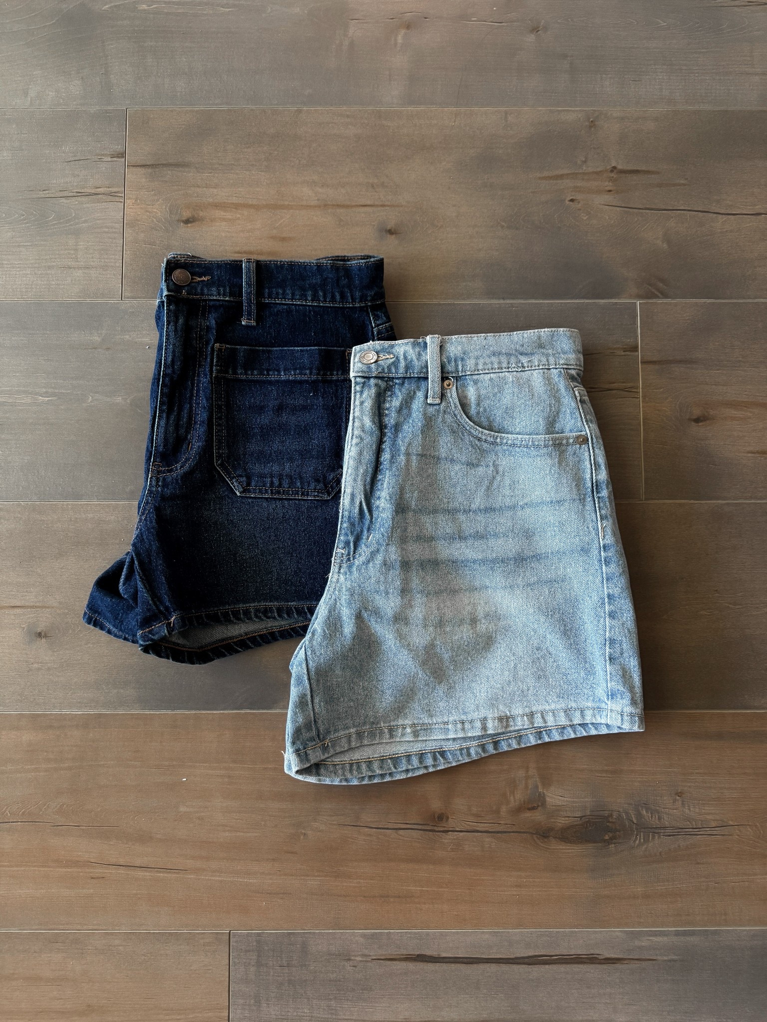 Walmart fashion Walmart finds 4 inch denim shorts dark wash, 5 inch denim shorts light wash. Mom denim shorts mom jean shorts run tts