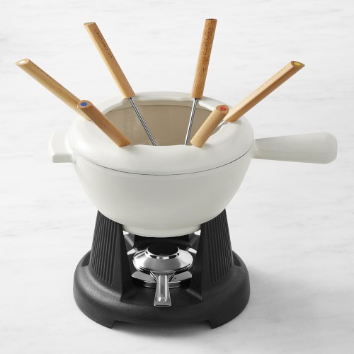 Le Creuset Enameled Cast Iron Fondue Pot, 2 1/4-Qt., Matte White | Williams-Sonoma
