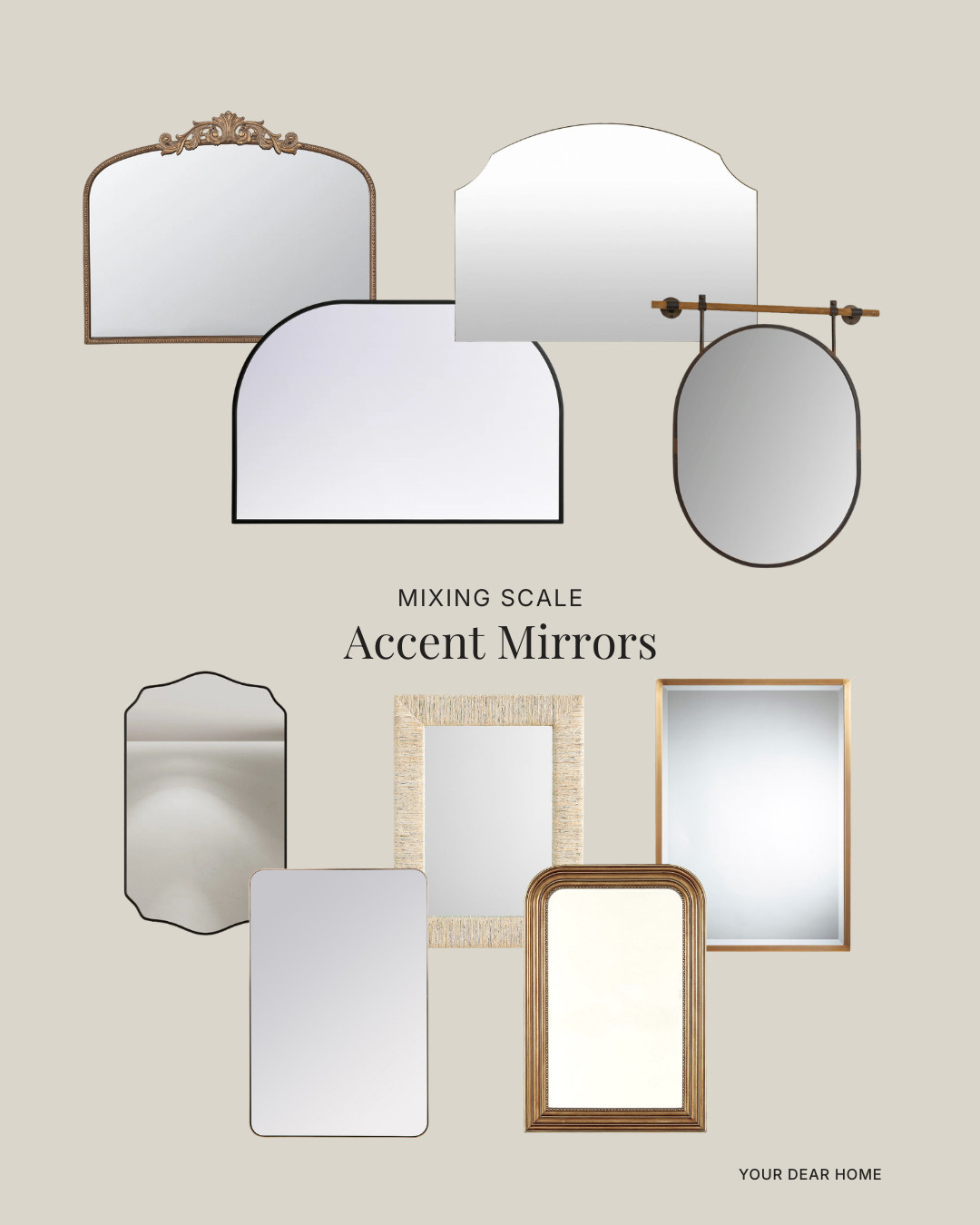 A well-chosen mirror acts as both art and light. I love mixing arched shapes with classic frames for depth and softness. 

 #LTKHome