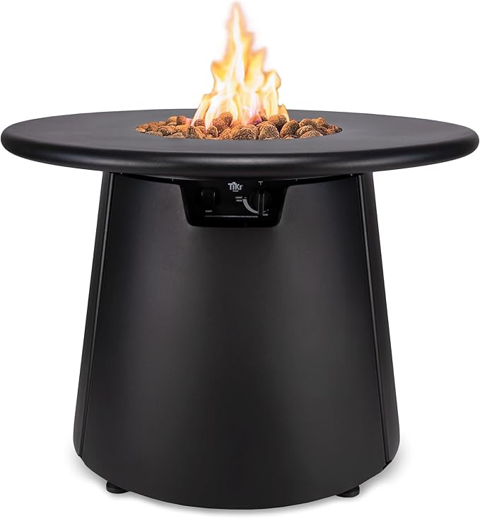 TIKI Brand Customizable Propane Fire Pit with Tabletop, 40,000 BTU 28.5" Outdoor Gas Fire Pit Tab... | Amazon (US)