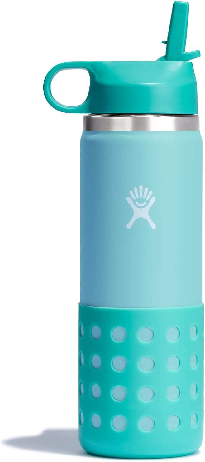 HYDRO FLASK Kids Water Bottle Jr. Stainless Steel Insulated With Straw Cap for Water, Milk, Juice... | Amazon (US)