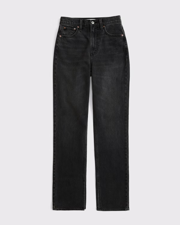 Curve Love Ultra High Rise 90s Straight Jean | Abercrombie & Fitch (US)