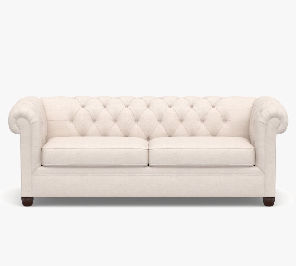 Chesterfield Roll Arm Upholstered Sleeper Sofa | Pottery Barn (US)
