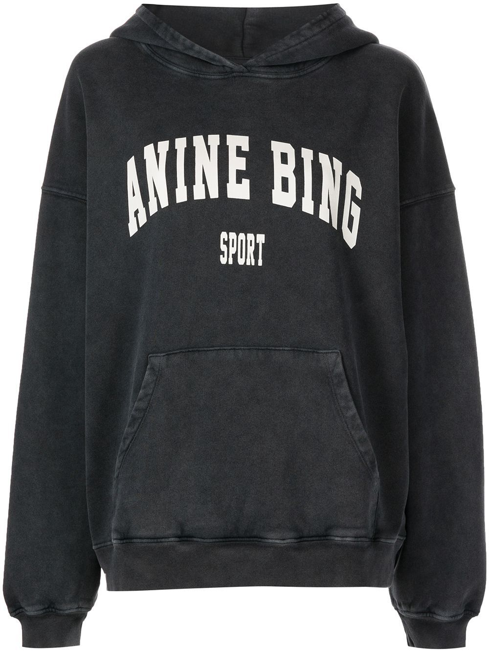 ANINE BING Harvey combed-cotton Hoodie - Farfetch | Farfetch Global