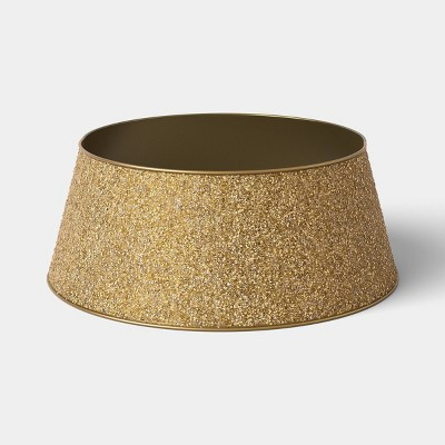 25" Gold Beaded and Sequin Christmas Tree Collar - Wondershop | Target