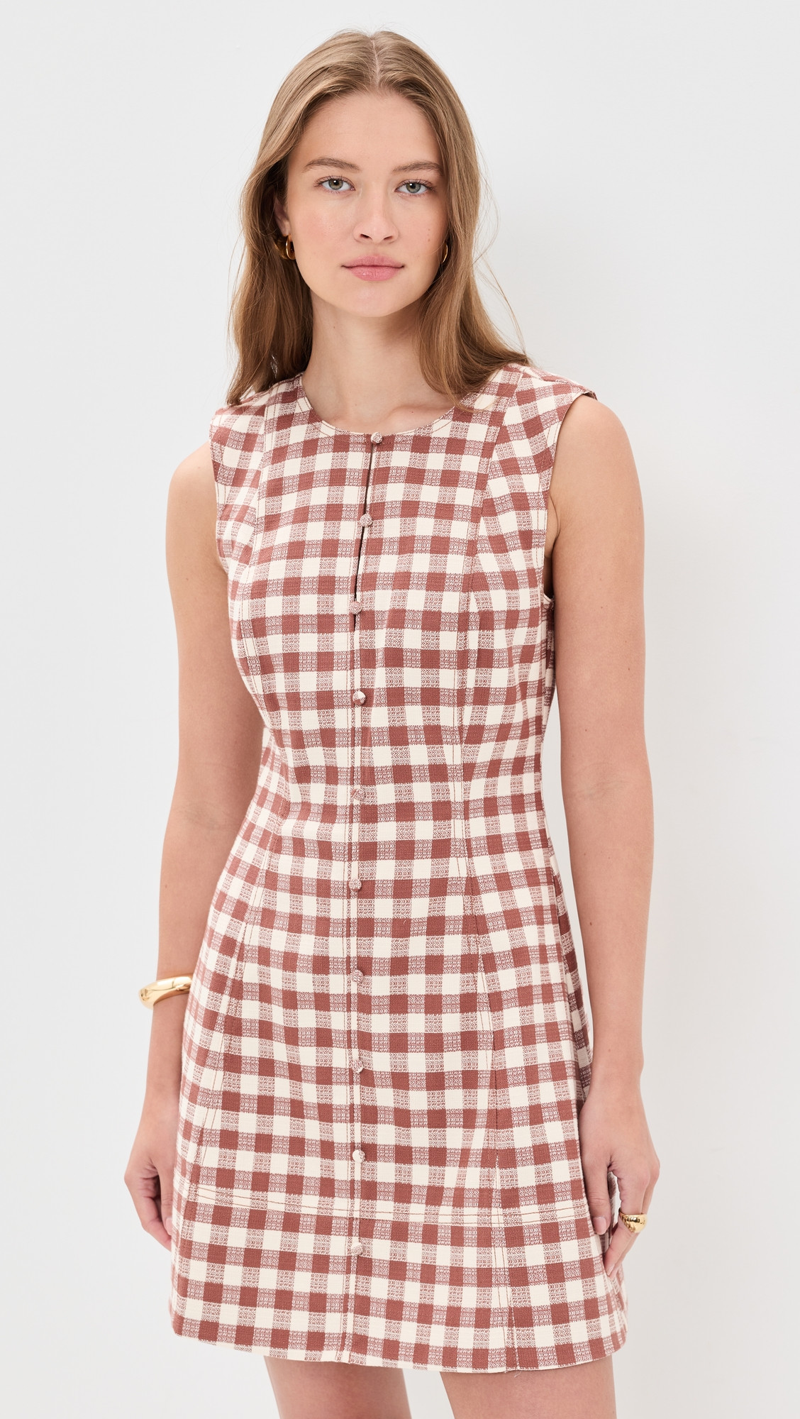 Hill House Home The Angie Dress Rust Gingham M | Shopbop