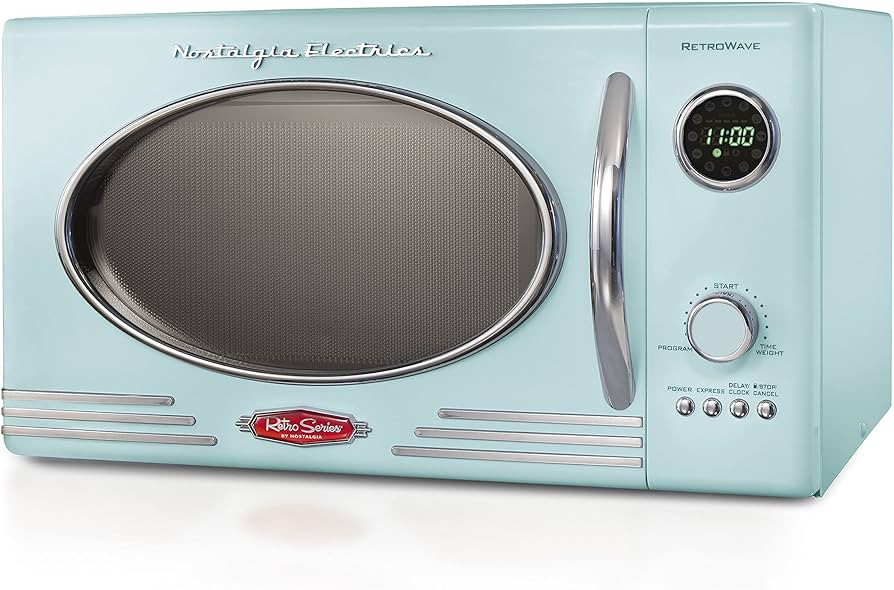 Amazon.com: Nostalgia Retro Countertop Microwave Oven - Large 800-Watt - 0.9 cu ft - 12 Pre-Progr... | Amazon (US)